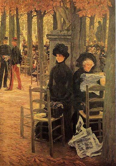James Tissot Without a Dowry aka Sunday in the Luxembourg Gardens